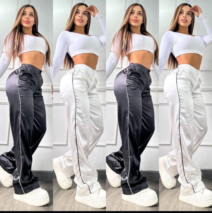 ⓜ️🌸pantalón satín con resorte en la parte de atrás🌸