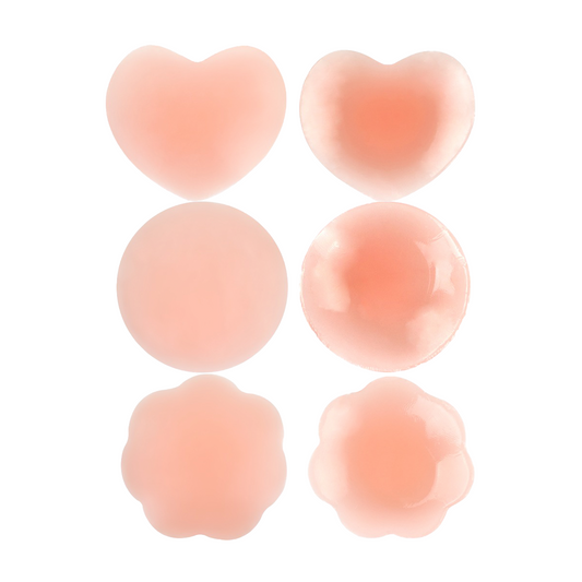 Cubre Pezón Silicona Corazón Kit X3