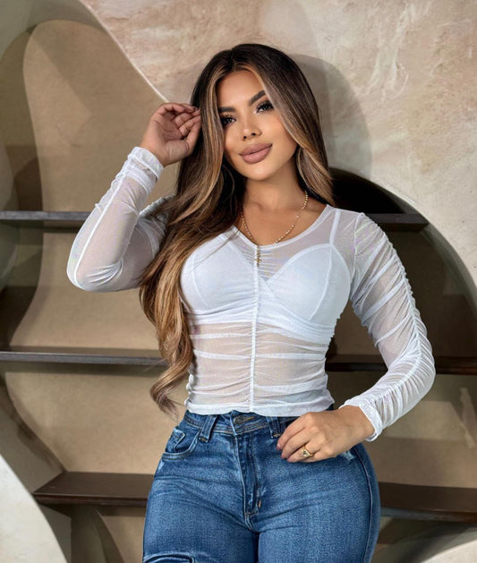 Ⓜ️🌸Blusa Arruchada con Top 🌸