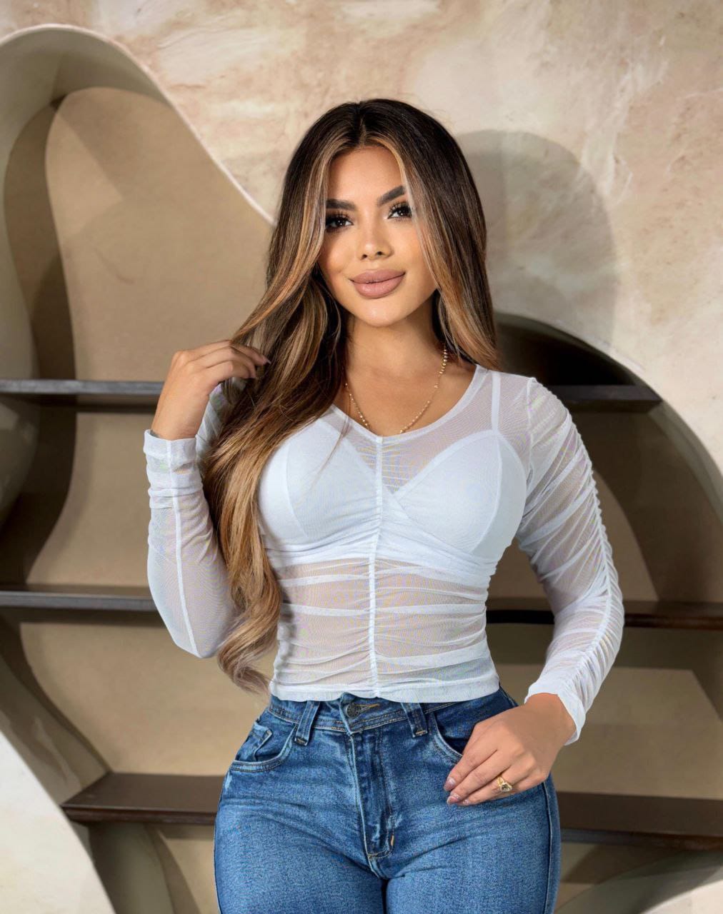 ⓜ️🌸blusa arruchada con top 🌸