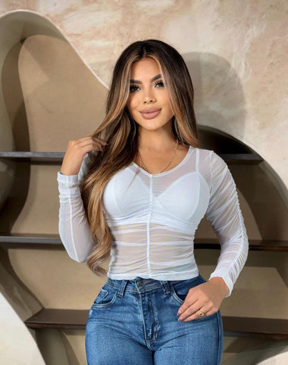 Ⓜ️🌸Blusa Arruchada con Top 🌸